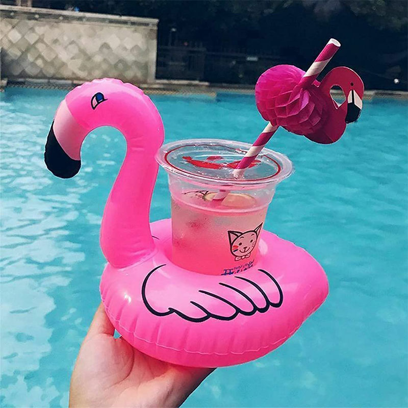 Mini Cup Holdernadmuchiwany flamingonapój pływak donapoju wodnego fotela
