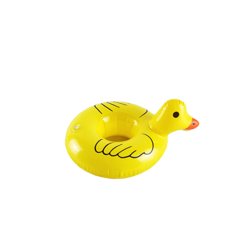 Nadmuchiwany mini żółtynapój kaczek pływakównadmuchiwane kubek kaczki basenowej, przyjęcie przy basenienadmuchiwane pływakinapoje